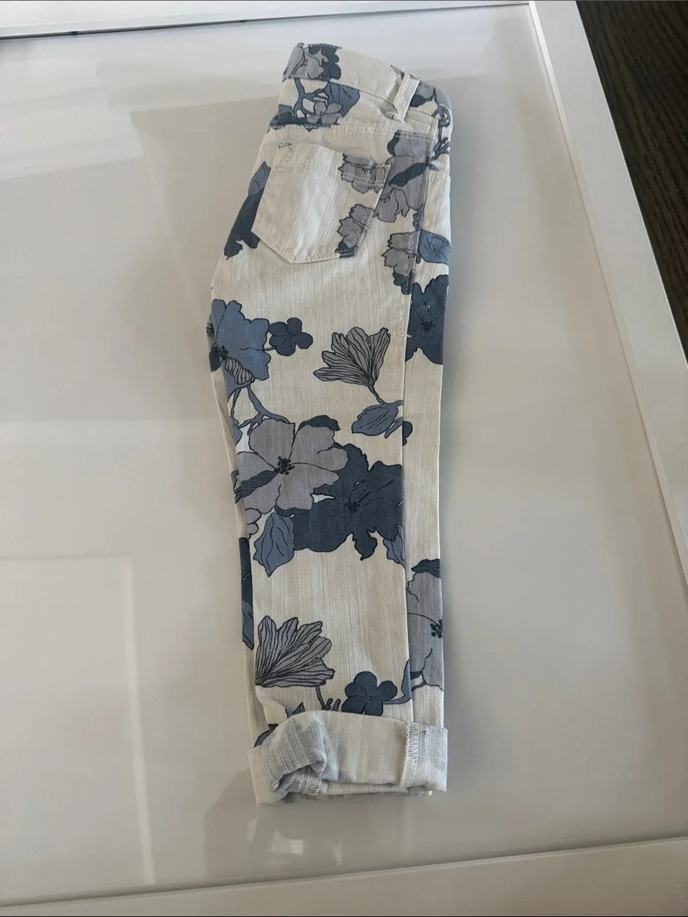 Old Navy Skinny Jeans with Blue Floral Print